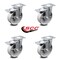 Service Caster 5 Inch Semi Steel Swivel Top Plate Caster Set with Total Lock Brake SCC SCC-TTL20S515-SSR-4 - alternate 2